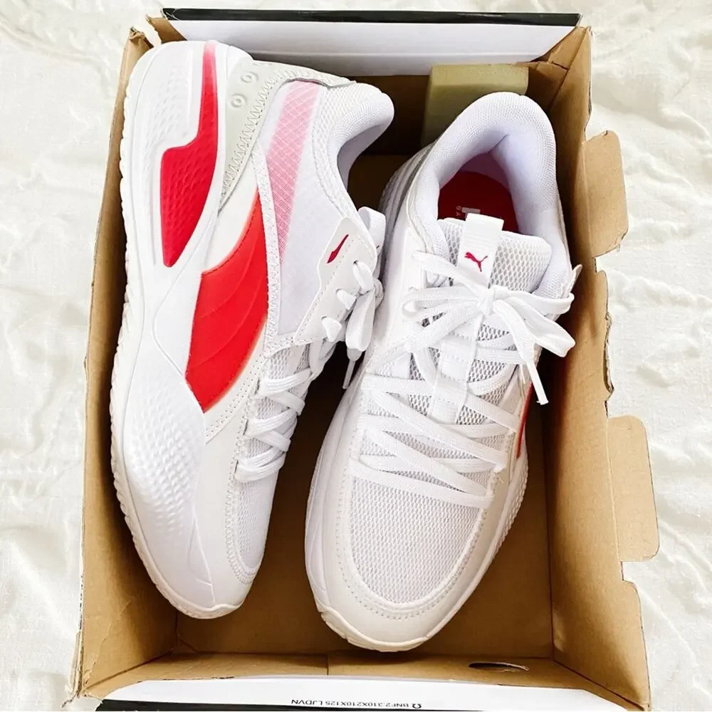 PUMA Court Rider Team 'White High Risk Red Basketball Sneakers